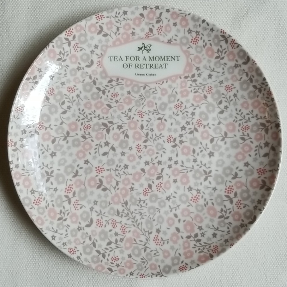 Pink Floral Plate